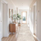 Washable 3x12 Kitchen Runner Rug - Modern Abstract Non Slip Carpet for Hallway Entryway Indoor Low Pile Bedroom Living Room Long Rugs Ultra Soft Home Decor Floor Mat for Bathroom Laundry 3x12 Beige
