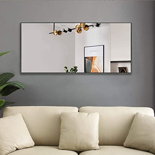 MIRUO 51" x 16" Door Mirror - Wall Hanging Full Length White Mirror for Bathroom