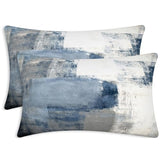 Throw Pillow Covers for Couch, 20x12 Inch, 2 Pack, Grey Blue
