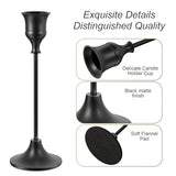 NLBTW Black Candlestick Holders, Metal Taper Candle Holder, Set of 3
