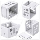 Jetec 4 Pieces 1 Inch Mini Blind Brackets White Plastic Profile Box Mounting Window Blinds Headrail Bracket Replacement