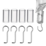 Blinds Replacement Parts, 4 Set Mini Blinds Wand Replacement with Hook Horizontal Wand Wire and Sleeve Collar for Horizontal Blind Repair Parts with 1 in Square Headrails for Window Opener Accessory