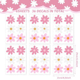 BBTO Daisy Wall Decal Flower Vinyl Wall Floral Decals Peel and Stick Daisy Stickers for Kids Nursery Art Bedroom Living Room(Pink, White)