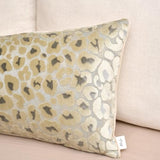 Alerfa Beige Floral Throw Pillow Cover 14 x 36 Inch Cut Velvet Rectange Luxury Decorative Lumbar Pillow Cover for Couch Living Room Bedroom