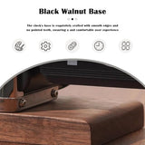 VBESTLIFE Retro Digital Flip Down Clock, Battery Powered Internal Gear Operated Clock, Classic Mechanical, Black Walnut Base, for Home & Office Decor(Black)