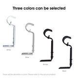 IHRDNNR Curtain Rod Holders Heavy Duty Adjustable Rod Brackets for 7/8 or 1 Inch Rods, Set of 3 (White)