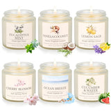 Spring & Summer Scented Candles Set, 6 Pack Soy Candles for Home, 21 oz Aromatherapy Candle Gift Set for Women, Mom, Birthday & Housewarming Gifts, Eucalyptus Mint & Vanilla Coconut