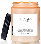 M&SENSE Large Vanilla Scented Candles for Home, 19.4oz Organic Soy Wax
