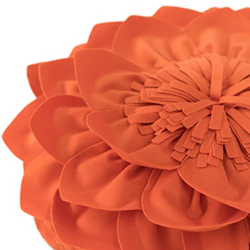 OiseauVoler Decorative Throw Pillow with Insert 14 inch Orange