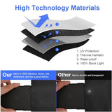Portable Blackout Window Cover, Upgraded 79"x57" Blackout Curtains No Drill Cuttable DIY Self-Adhesive Hook Loop Tapes, Travel Reusable Blinds/Shades for Bedroom 2m