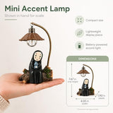No Face Lamp, No Face Night Light, Mini Resin Anime Desk Lamp, Battery Operated Cute Room Decor Gift for Bedroom Shelf Office