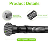 Small Tension Rod 16-38inch Black Tension Curtain Rod no Drilling Spring Rods for Windows Short Tension Rod Adjustable Curtain Rod for Windows,Door,Closet,Kitchen
