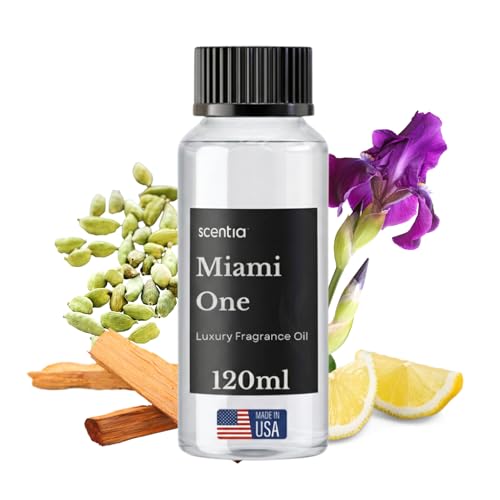 Scentia Miami One (My Way) Diffuser Oil Refill – Hotel Fragrance Oil Inspired by 1 Hotel Miami Beach – 120 mL – Lemon, Sandalwood & Cedar Long-Lasting Scent for Ultrasonic & Waterless Diffusers