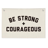 Be Strong And Courageous Banner, Christian Inspirational Wall Decor, Boys Room Bible Verse Motivational Wall Hanging Banner Flag Decor for Nursery Toddler Kids Room 20x30 Inch