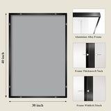 Koonmi Black Mirrors for Wall, 30x40 Inch Bathroom Mirror, Rectangular Wall Mirror for Living Room Bedroom Bathroom, Hangs Horizontally or Vertically