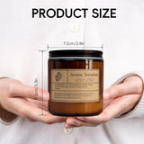 Organic Coconut Vanilla Candles - Non Toxic Soy Candles for Home, Stress Relief & Meditation (7oz)