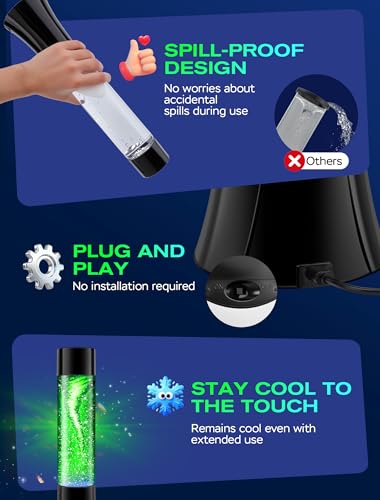 Glitter Tornado lamp for Kids,Beautiful Birthday Christmas Valentines Gifts for Him Kids Teen Boys,Fun Office Home Bedroom Room Decor Night Light,Novelty Liquid Motion Lamps Teenagers Adults Men