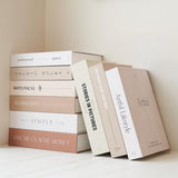 Beautiful Decorative Books - Set of 9 Boxes Enhance Your Coffee Table, Bookshelf or Mantel Shelf Decor - Aesthetic Fake/Faux Books for Modern Home Decoration, Photo Storage and as a Keepsake Box