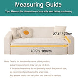 Awjcsv Couch Cover for Dogs Washable, Fuzzy Pet Couch Covers for 3 Cushion Sofa Pet Friendly, Non Slip Sofa Cover (White, 27.6" X 70.9"/70 X 180cm)
