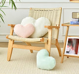 Petrella Throw Pillows Heart Pillow Cute Fuzzy Pillows for Bed Livingroom Home Decor Cushion Decorative Aesthetic Preppy Pillows White,Small 13"x10"