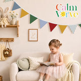 Playroom Wall Decor Pennant Banner Flags 5.5Ft, Classroom Pennant Banner, Nursery Baby Girls Boys Banner Toddler Room Decor for Kids Bed Birthday Party Baby Shower