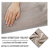 ULTICOR Reclining LoveSeat with Middle Console Slipcover, 8-Piece Velvet Stretch Loveseat Reclining Sofa Covers, 2 seat Love seat Recliner Cover, Thick, Soft, Washable, Love seat Slipcovers (Taupe)