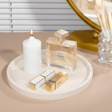 Silicone Bathroom Tray Coffee Table Decor Perfume Organizer, 9" Beige