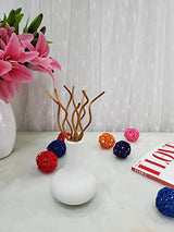 11 inch Wavy Rattan Reed Diffuser Sticks 50PCS Natural Rattan Fragrance Aromatherapy Volatile Replacement RefillEssential Oil Aroma Diffuser Replacements Sticks for own Space (50PCS, Light Brown)