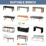 SearchI Dining Bench Cover, Stretch Washable Long Bench Seat Covers, Rectangle Dining Table Bench Slipover for Dining Room, Living Room, Kitchen(Beige)