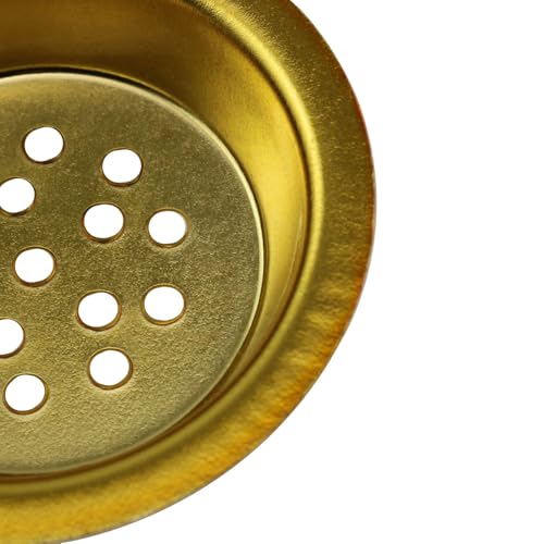 XGNG 6PCS Gold Perforated Incense Tray with Metal Charcoal Guard and Cone Incense Burner Holder for Home Fragrances and Ritual Use
