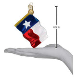 Old World Christmas Ornaments: Texas State Flag Glass Blown Ornaments for Christmas Tree (36045) 2 1/2" X 3