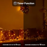 Ariceleo 1 Pack 16.4ft Battery Operated String Lights with Timer, Warm White with Synchronized Twinkle Mode, Fairy Lights Battery Powered, 50 LEDs, Idea for Christmas Bedroom Party Wedding