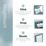 REGAL estate QuickInsta MagMount No Tools No Drill Cordless 1" Magnet Mini Blinds for Metal Steel Doors, 25" W x 42" H, White