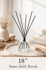 18 Inch XL Diffuser Sticks – 25 Pack, (45cm) Long, 5mm Thick, No Glue Tips, Strong Scent Throw, Replacement Diffuser Reeds