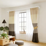 USFOOK White Blackout Double Curtain Rods for Windows, Adjustable Decorative Drapery Rod 32 to 58, 3/4 Inch Window Treatment Rod, Extendable Curtain Poles for Living Room