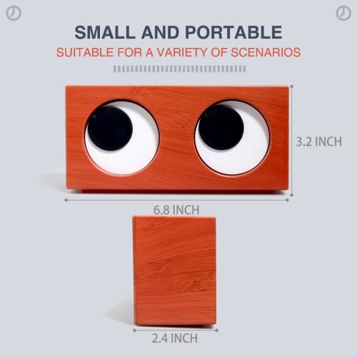 Desktop Big Eyes Clock Rotating Eyes Clock Creative Funny Kids Clock Perfect Clock Gift for Kids Mother Father Valentine Christmas (Brown)