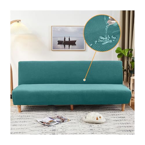 All-Inclusive Futon Covers Slipcovers Without Arms, Waterproof Sofa Bed Covers 2 Seater, Non-Slip Armless Futon Sofa Bed Cover Thicken Futon Bed Covers Slipcovers Armless Sofa Cover,J,M1