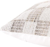 Livabliss x Galey Alix Katalina Indoor/Outdoor Accent Pillow Cover, 22" L x 22" W, Grey/Checkered