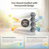 MYshade Cordless Blackout Cellular Shades for Windows, Honeycomb Window Shades with Thermal Insulation, Child & Pet Safe Room Darkening Shade, Easy Install,36" W x 72" H, White