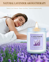 4 Pack Lavender Candle Set, 30 oz 200 Hour Home Aromatherapy Jar Candles, Long Lasting Aromatherapy Candles for Bedrooms Yoga Rooms Lounges Gardens Patios Balconies and Camping
