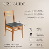 SearchI Stretch Dining Chair Seat Covers Set of 6, Soft Removable Washable Seat Covers for Dining Chairs, Dining Room Seat Cover Protector (Rear-Covered, Beige)