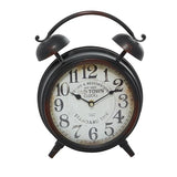 Deco 79 Metal Clock with Bell Style Top, 10" x 4" x 13", Black