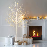 TW SHINE 144 LED Lighted Birch Tree, 6 FT Pre-lit Artificial Christmas Trees for Thanksgiving Christmas Decorations Indoor Home Bedroom Outdoor Festival Wedding Party, Warm White