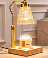 Height Adjustable Candle Warmer Lamp with Timer, 3 Dimmable Wax Melt Warmer, Birthday Gifts for Women Mom, House Warming Gifts New Home Decor, Candle Warmer for Jar Candles with 2 Bulbs，Gold-Amber