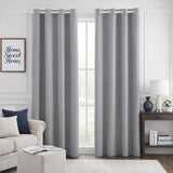 HOMEIDEAS Blackout Curtains for Bedroom 52 X 84 Inch Long 2 Panels Set Light Grey/Gray Room Darkening Curtains/Drapes, Soundproof Thermal Grommet Window Curtains for Living Room