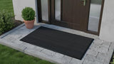3x10Ft Commercial Indoor Outdoor Rug Grey Brush Step Entrance Floor Mat Commercial Runner Rugs with Rubber Backing for Hallways