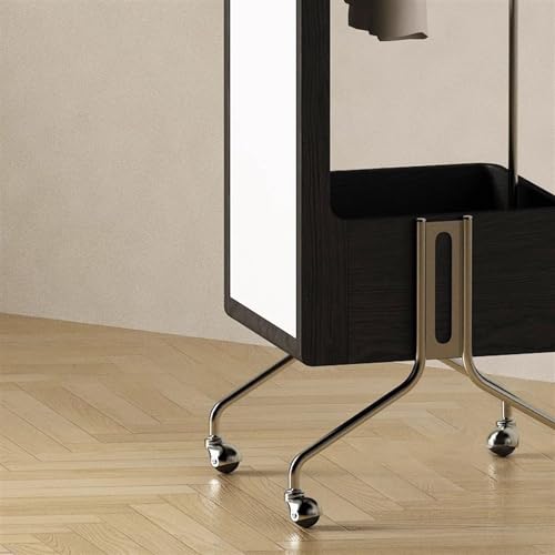 Full-Length Mirror Household Floor-Standing Full-Length Mirror Multi-Functional Storage Coat Rack Bedroom Movable Dressing Mirror Full Length Floor Mirro (B)