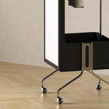 Full-Length Mirror Household Floor-Standing Full-Length Mirror Multi-Functional Storage Coat Rack Bedroom Movable Dressing Mirror Full Length Floor Mirro (B)