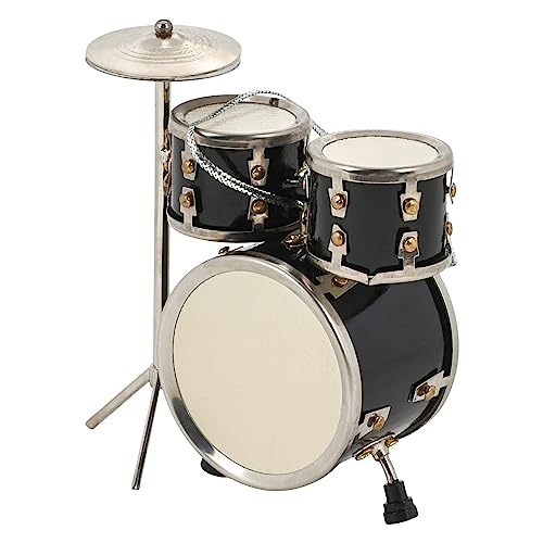 Broadway Gifts 3.2" Black Wood and Brass Drum Set Ornament Decoration | Hand-Crafted Wooden Drums Christmas Ornament in Gift Box for Drummer or Musician