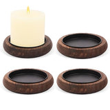 Hatway Wood Candle Holders for Pillar Candles